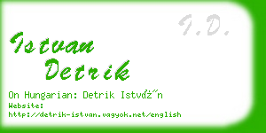 istvan detrik business card